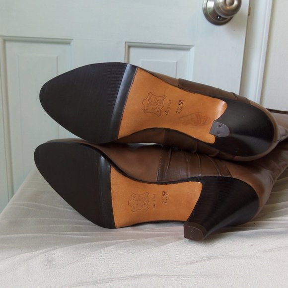 New Bally Pull On Boots Tan Leather Made in Italy sz 7.5 - Picture 16 of 16